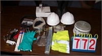 Hard Hats, Safety Vest, Light Fixture,