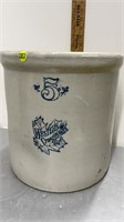 WESTERN STONEWARE #5 CROCK