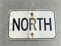 Metal Road Sign " North " 11 3/4 X 17 3/4 "