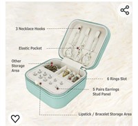 Travel Jewelry Case Organizer - Mint Green 1 Pk