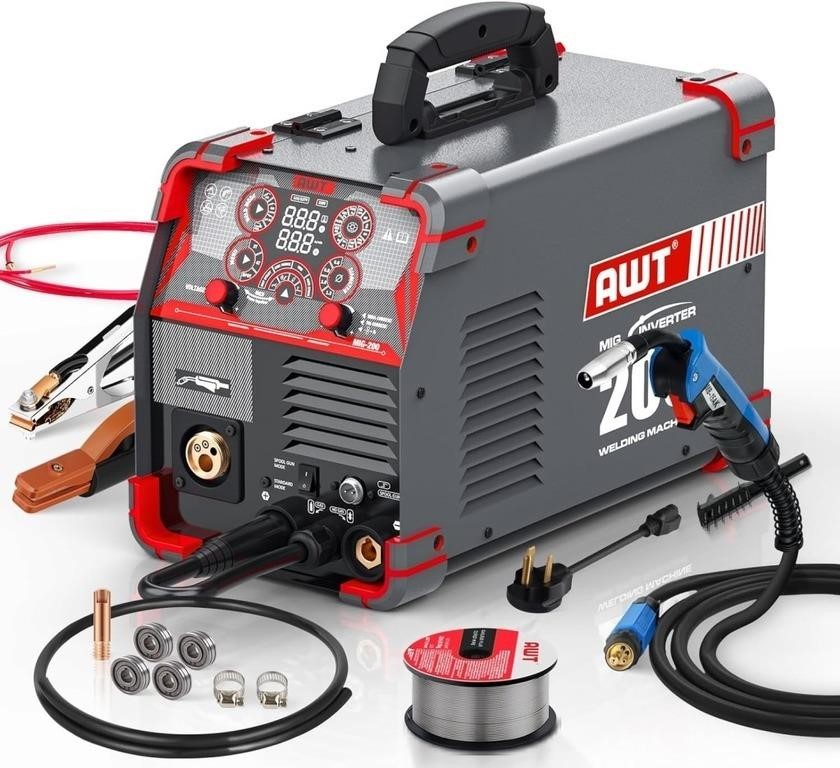 Awt Mig Welder, 200amp 8 In 1 Gas Mig/gasless