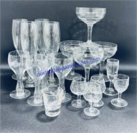 Variety of Clear Glasses