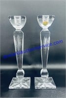 Set of Galway Crystal Candlesticks