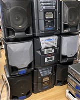 3 JVC Stereos with Speakers