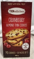 Thin Addictives Cranberry Almond Thin Cookies Bb