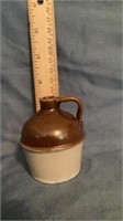 Mini brown/cream stoneware jug