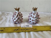 Vintage Pineapple Salt & Pepper Shakers with T