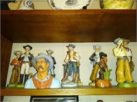 Shelf lot of cowboy decor