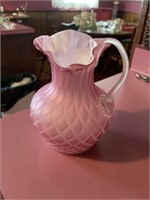 Quilted Satin Glass Pitcher