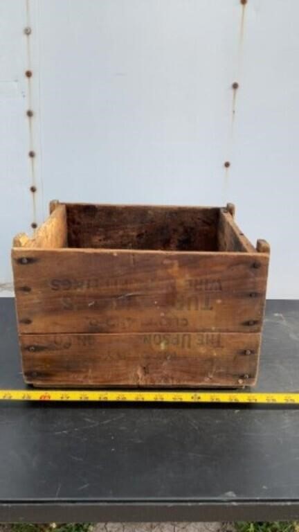 Antique Wire Rope Clamp Wooden Crate