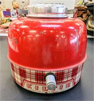 Vintage Plaid Kiltie Water Cooler