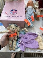 VTG DOLL W BABY CLOTHES
