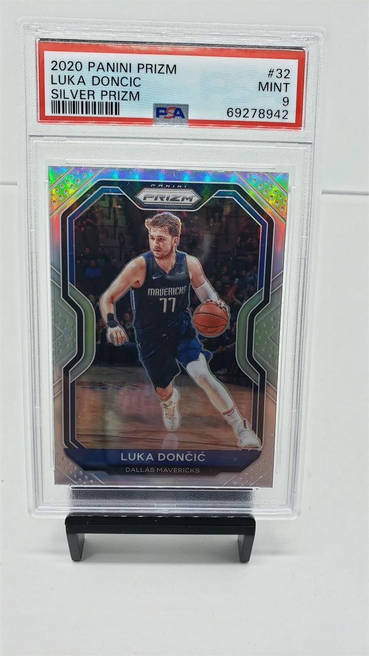 PSA 9 Luka Doncic silver Mavericks basketball