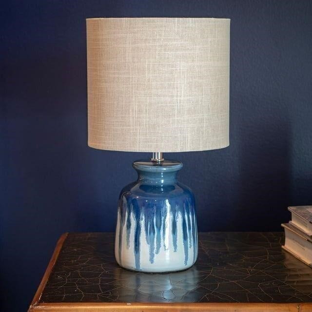 $31 Better Homes & Gardens Ceramic Table Lamp Blue