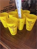 (7) vintage RMCD plastic cups