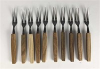 Set of Teak Handled Forks