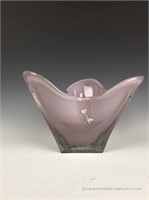 Lilac Art Glass Bowl
