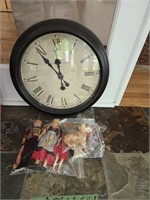 Dolls And Wall Clock