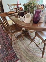 Maple Table And Four Spindle Back Chairs