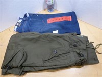 2 Pants - Green Medium / Blue Jeans Girls Size 8