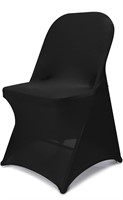 $110 50 pieces black spandex folding chair covers