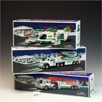 Lot of three Collectorâ€™s Hess Trucks