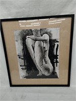 Signed B&W Nude Painting?