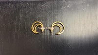 Gold Tone Hoop Earrings, New