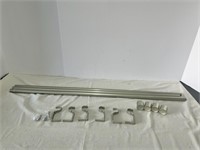 2 Pack Silver Curtain Rods