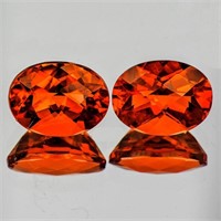 Natural Reddish Orange Andesine Pair [Flawless-VVS