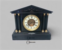 EARLY 20TH CENTURY STONE CASED MANTLE CLOCK