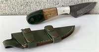 Damascus Knife w/Sheath