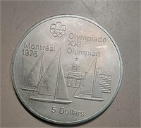 1976 Montreal Olympics Sterling $5 Coin