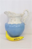 Early 1900s Revere Blue & Gold Porcelain Pitcher