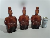 Three Figural Rum Bottles