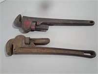 Two 18" Pipe Wrenches