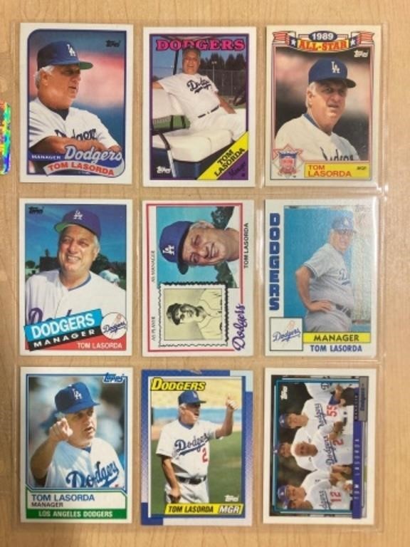 (9) TOMMY LASORDA CARDS