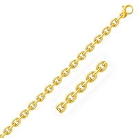 14k Gold Polished Cable Motif Bracelet