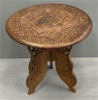 Carved Wood Indian Stand Table