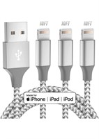 3PK 10FT Long Lightning Cable