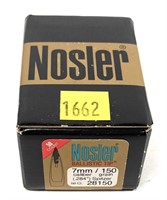 Box of 7mm 150-grain Nosler ballistic tip (.284")
