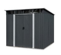 8'X9' Galvanized Metal Pent Shed W/Skylight