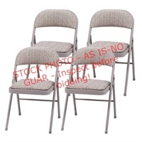 4 pk MECO Deluxe padded folding chairs