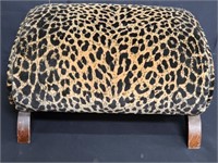 Leopard pattern ottoman