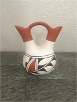 M Lucero Pueblo Pottery Wedding Vase New Mexico