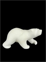 A Vintage Hand Carved Marble Polar Bear