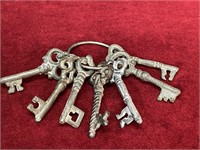 Ring of 7 Cast Iron Keys