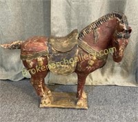 20th Century Carved wooden Tang Horse