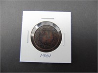 1901 Canadian One Cent Coin