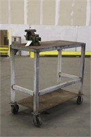 Welding Table And Vise Approx 47"x22"x43"
